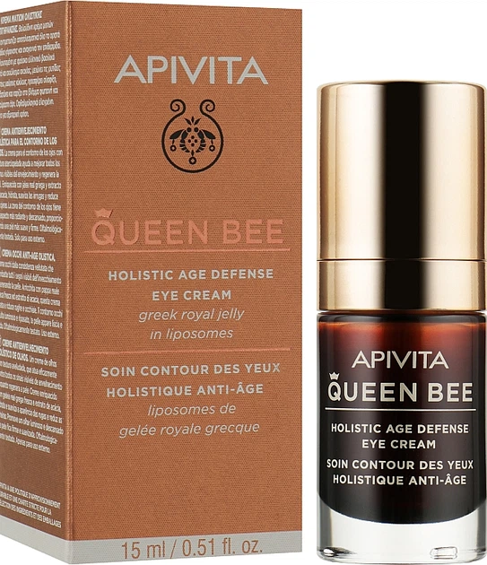 Крем для кожи вокруг глаз с маточным молочком в липосомах - Apivita Queen Bee Holistic Age Defence Eye Cream 15ml (276311-11772) - изображение 2