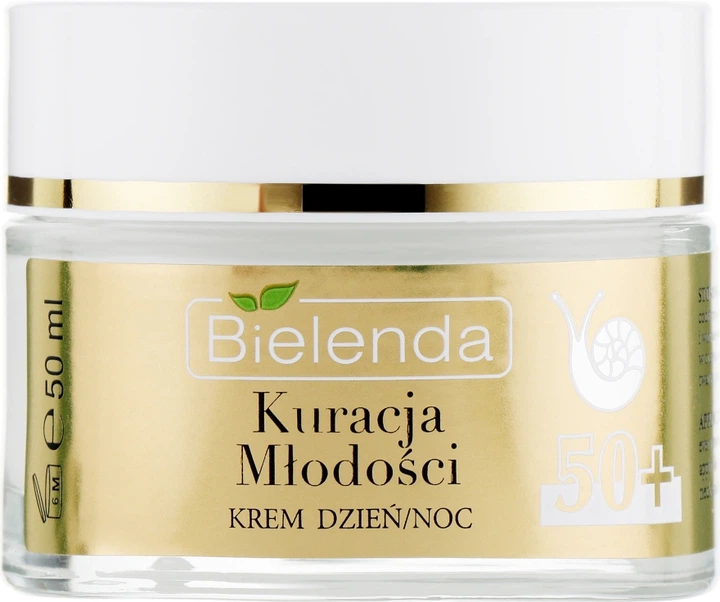 Bielenda Kuracja Mlodosci Cream 50+ Ліфтинг-крем для обличчя від зморшок з муцином равлика 50ml (506669-2900) - зображення 2