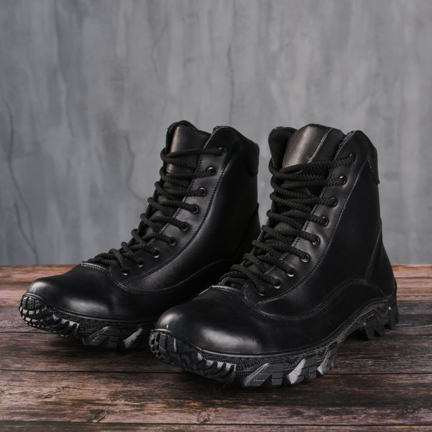 Ботинки мужские зимние тактические ВСУ (ЗСУ) 8608 44 р 28,5 см черные - изображение 1
