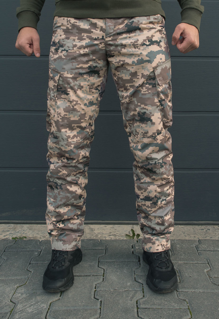 Утеплені тактичні штани на флісі waterproof XS pixel - зображення 1