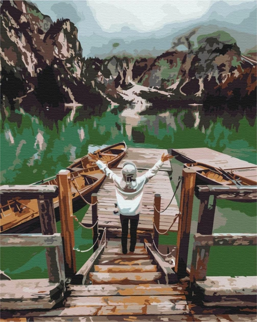 Картина за номерами Мандрівниця на озері Брайєс (BS52566) Brushme 40x50 см Brushme - Фото 1 Картина за номерами Мандрівниця на озері Брайєс (BS52566) Brushme 40x50 см Brushme - зображення 1