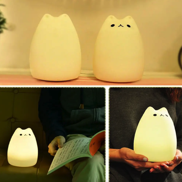 Силиконовый детский ночник "Котик" 7 режимов - изображение 7