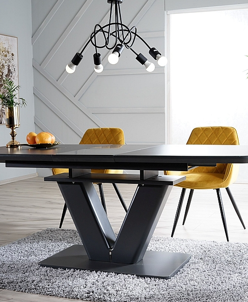 Стул LINEA VELVET черный каркас / карри BLUVEL 68 LINEAVCCU Signal - Фото 2 Стул LINEA VELVET черный каркас / карри BLUVEL 68 LINEAVCCU Signal - изображение 2