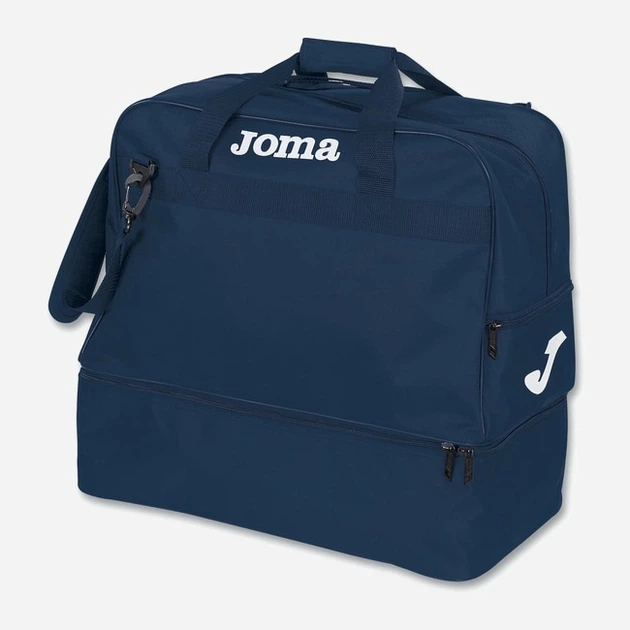 Спортивна сумка Joma Training III Medium 400006.300 60 л Темно-синя (9995186445091) - Фото 1 Спортивна сумка Joma Training III Medium 400006.300 60 л Темно-синя (9995186445091) - зображення 1