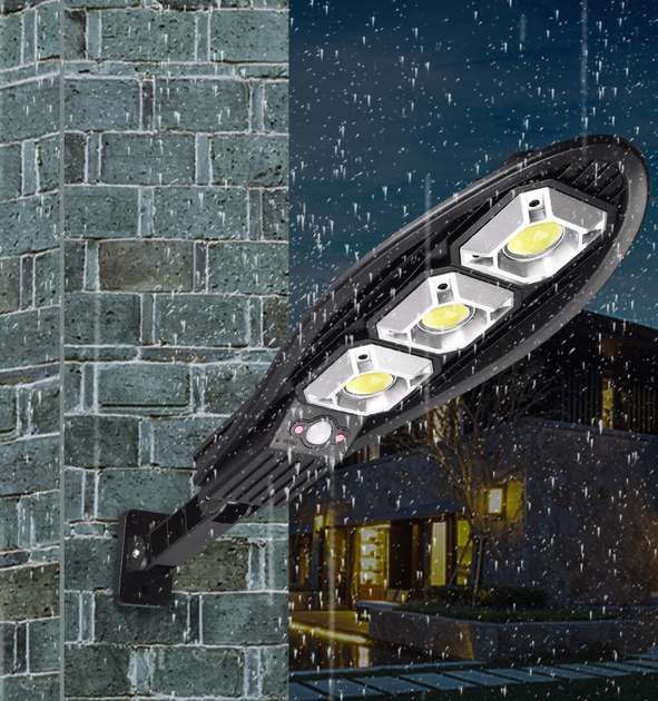 Вуличний світлодіодний ліхтар на сонячній батареї з пультом Solar Light SL-63T-3COB настінний світильник акумуляторний - зображення 3
