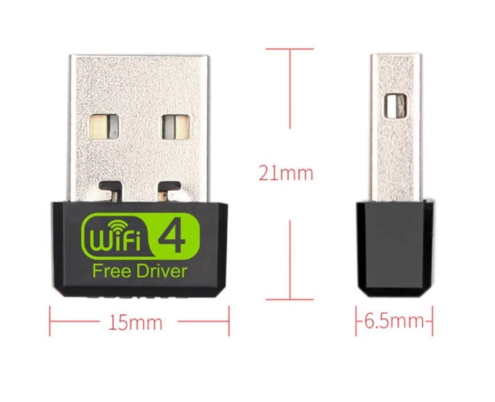 Адаптер вайфай Mini USB WiFi Adapter 150Mbps - Фото 2 Адаптер вайфай Mini USB WiFi Adapter 150Mbps - зображення 2