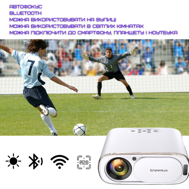 Портативный WIFI Мини LED Проектор Android 9.0 Full HD 1920*1080 P 4000 Lumen с Динамиком + Bluetooth 5.0 Cheerlux C16 - изображение 9