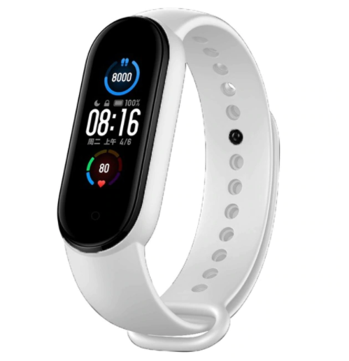 Ремінець для Xiaomi Mi Band 5 | 6 силіконовий Білий BeWatch (1540602) - зображення 2
