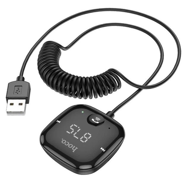FM-трансмиттер (модулятор) в машину Hoco E65 Bluetooth TF/AUX Черный (E65) - изображение 2