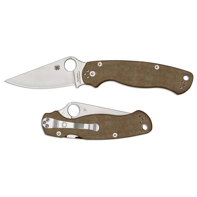 Ніж Spyderco Para Military 2 Brown Micarta CPM Cru-Wear - изображение 1