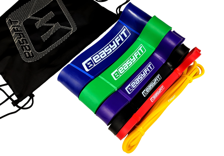 Резиновые петли EasyFit Origin 1-110 кг (набор из 6 шт для фитнеса ...