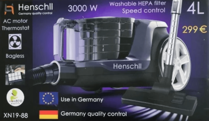 Контейнерный пылесос HENSCHLL XN 19-88 3000w 3000 Вт Фиолетовый - изображение 2
