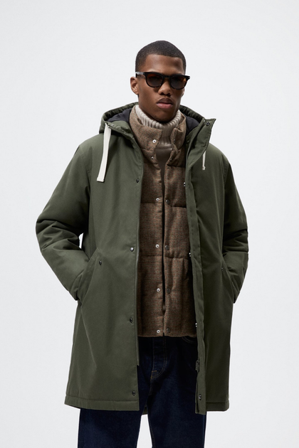 Zara cheap green parka