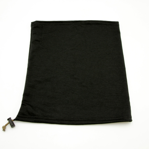 Черный Бафф мужской летний тактический, однотонный бафф маска на затяжке, качественная маска-бафф ВСУ (ЗСУ) - изображение 1