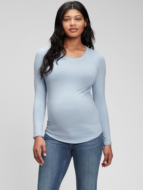 Лонгслив для беременных длинный женский GAP 153948437 XL Голубой ...