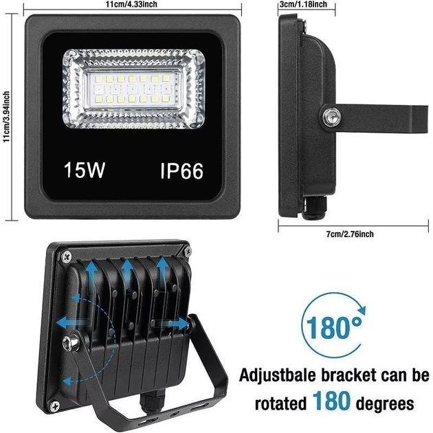 Уличный Прожектор SMART LED 15W IP66 RGB Bluetooth с приложением – фото ...
