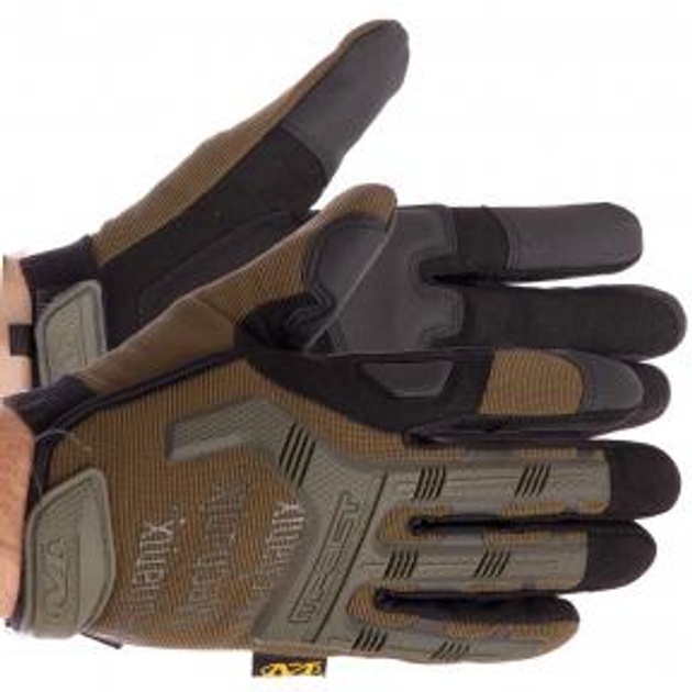 Рукавички тактичні MECHANIX WEAR BC-4698 Матеріал: фліс, PL (поліестер), PVC (полівінілхлорид) Розмір: L Колір: Оливковий - зображення 1