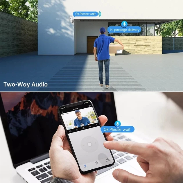 Уличная IP камера видеонаблюдения Abuntu WIFI IP 2.0mp поворотная с удаленным доступом YI IoT - изображение 6