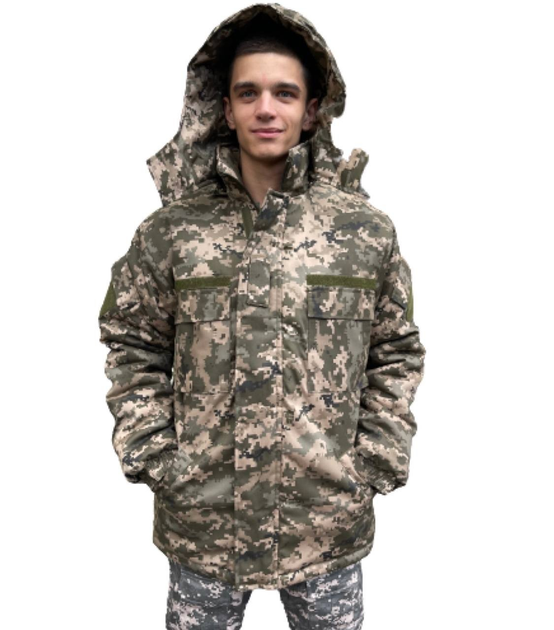 Форменная мужская демисезонная куртка пиксель размер 50 - изображение 1