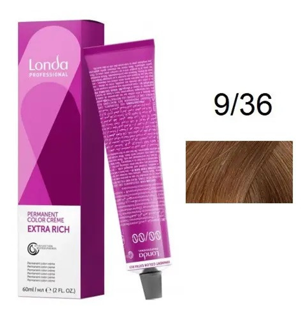 Крем-краска для волос Londacolor 9-36 Очень светлый блонд золотисто ...