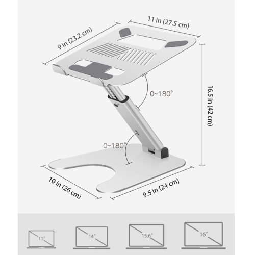 Подставка ROTTAY Collapsible Laptop Stand Silver - Фото 6 Подставка ROTTAY Collapsible Laptop Stand Silver - изображение 6