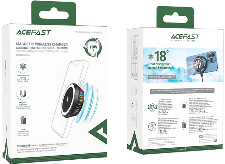 Ładowarka bezprzewodowa Acefast E2 semiconductor cooling wireless charger (AFE2) - obraz 4