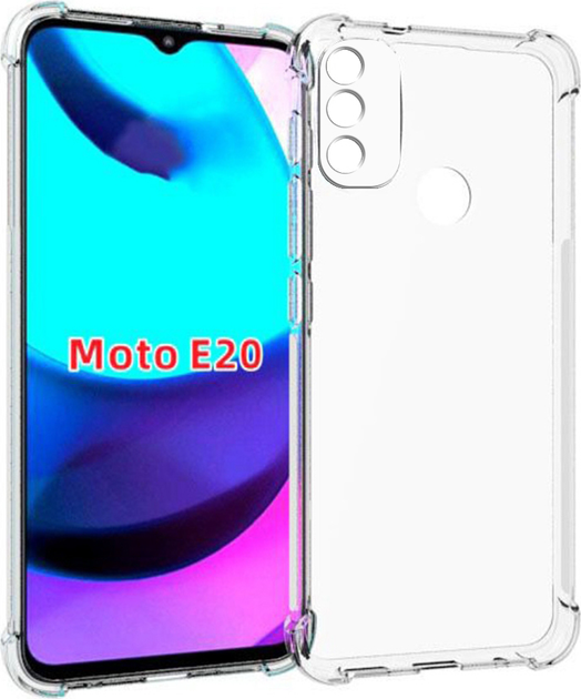 Прозрачный чехол UltraAir MultiCam Motorola E20 (усиленный углами ...