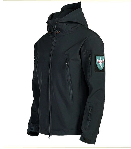 Куртка тактична Tactical Pro непромокальна чоловіча Soft Shell XXL Чорна (359728104) - зображення 1