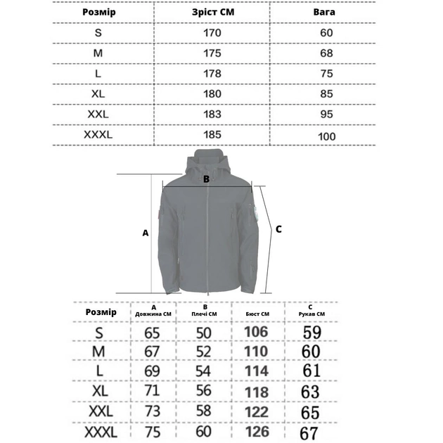Куртка тактична Tactical Pro непромокальна чоловіча Soft Shell XXL Чорна (359728104) - зображення 2