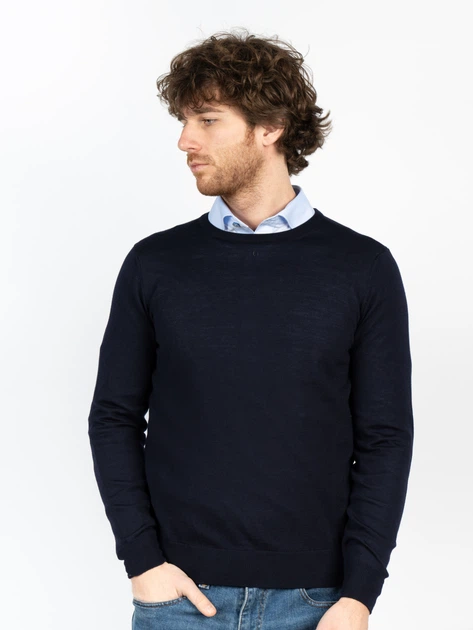 Sweter męski ciepły Vela Blu V22930-663 XL Ciemnoniebieski (2000377675069) - obraz 3