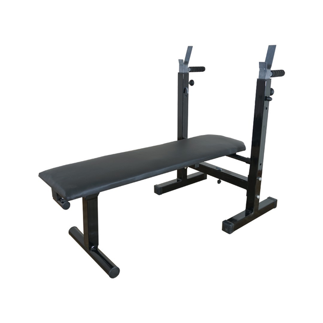 Комплект: скамья для жима со стойками, штанга [75 кг] Hardcore GYM ...