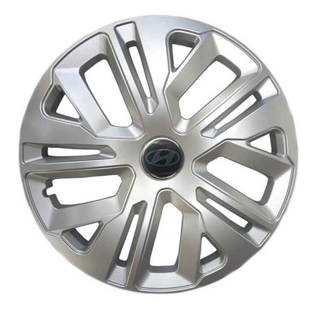 Автомобильные колпаки R15" Hyundai темная эмблема, серебро - (Jestic ...