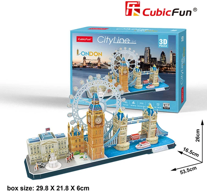 Тривимірна головоломка-конструктор Cubic Fun City Line Венеція (6944588202699) - зображення 2