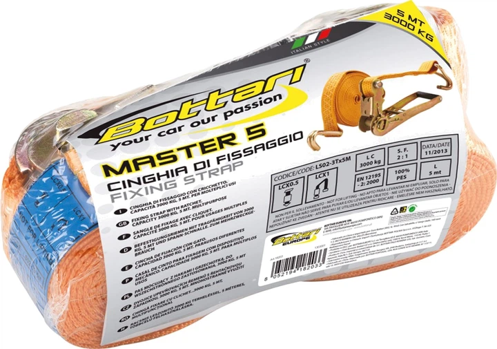 Pas mocujący Bottari MASTER 3T 5 m (8052194182033) - Zdjęcie 1 Pas mocujący Bottari MASTER 3T 5 m (8052194182033) - obraz 1