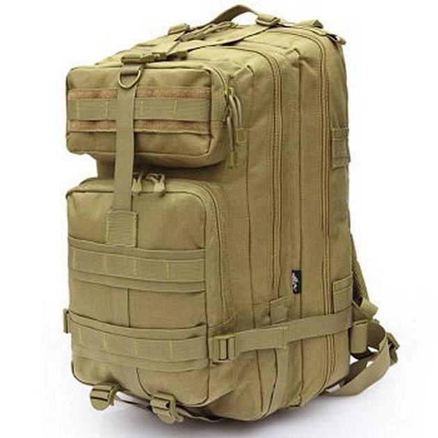 Рюкзак для туризму, походів, полювання, риболовлі з USB Спартак Molle Assault 36L Coyote, міцний - зображення 1