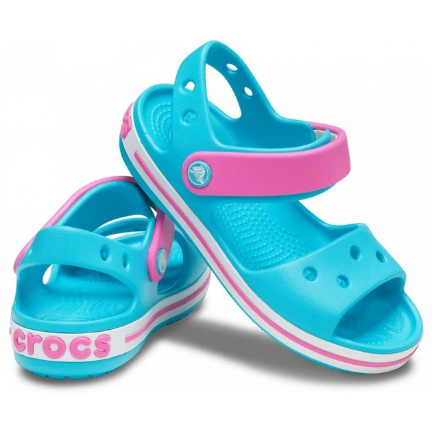 Детские сандалии (босоножки) Crocs Crocband Sandal Kids 27 темно-бирюзовый/розовый 12856 - Фото 7 Детские сандалии (босоножки) Crocs Crocband Sandal Kids 27 темно-бирюзовый/розовый 12856 - изображение 7