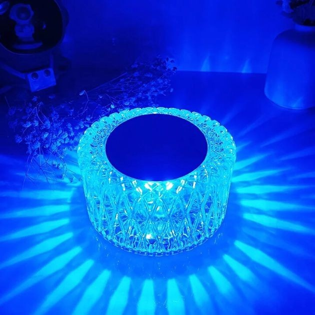 Лампа настольная LED RGB с пультом и сенсорным управлением Кристальная ...