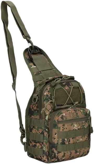 Тактическая нагрудная сумка NewtactUA однолямочная через плече Пиксель камуфляж (4825562300056) - изображение 1