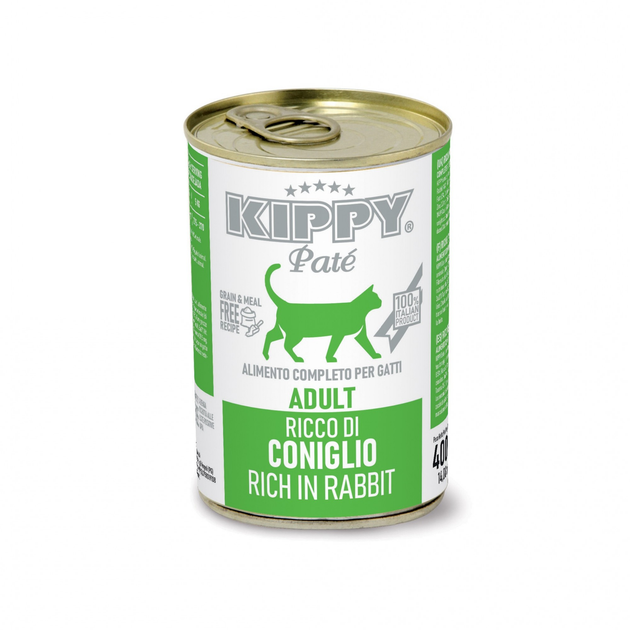 KIPPY вологий корм для котів - паштет з кролятиною 400гр в інтернет ...