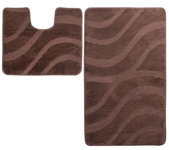 Набор ковриков в ванную комнату Confetti Symphony Brown 60х100 и 60х50 ...