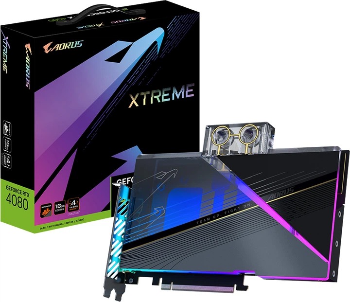 Gigabyte PCI-Ex GeForce RTX 4080 Aorus Xtreme Waterforce WB 16GB GDDR6X (256bit) (2565/22400) (HDMI, 3 x DisplayPort) (GV-N4080AORUSX WB-16GD) - зображення 9
