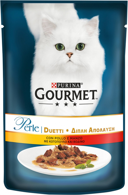 Влажный корм Purina Gourmet Perle для котов, кусочки в подливе, Курица ...