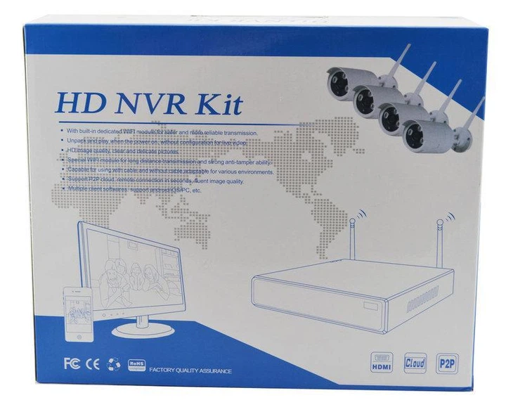 Набор камер видеонаблюдения DVR KIT CAD 8004 WiFi 4ch набор на 4 камеры - изображение 7