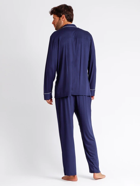 Piżama męska z długimi spodniami i długim rękawem Admas Classic 55305 M Granatowa (8433623634345) - Zdjęcie 3 Piżama męska z długimi spodniami i długim rękawem Admas Classic 55305 M Granatowa (8433623634345) - obraz 3