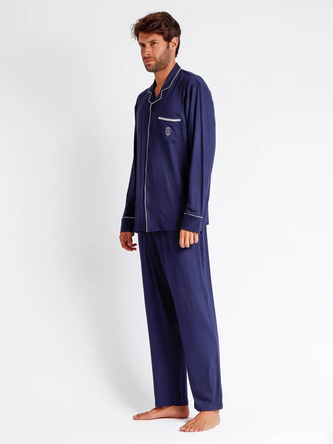 Piżama męska z długimi spodniami i długim rękawem Admas Classic 55305 M Granatowa (8433623634345) - Zdjęcie 4 Piżama męska z długimi spodniami i długim rękawem Admas Classic 55305 M Granatowa (8433623634345) - obraz 4