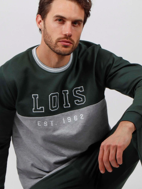 Piżama męska z długimi spodniami i długim rękawem Admas Lois 56386 L khaki (8433623632297) - obraz 4