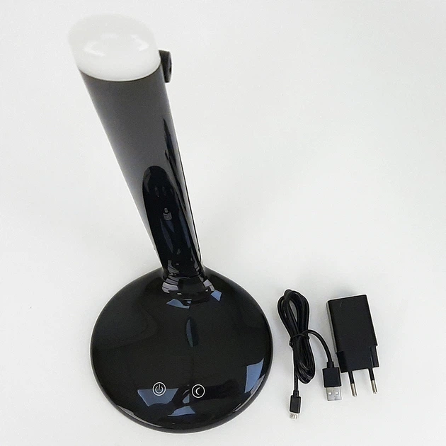 Светодиодная настольная лампа LED черная с ночником, USB, Dimmer, работает от Power Bank, Lebron, Sneha (998857 8w) - изображение 8