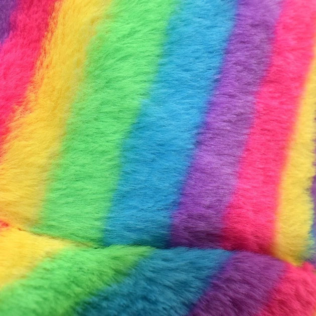Панама меховая зимняя теплая RAINBOW разноцветная - изображение 3
