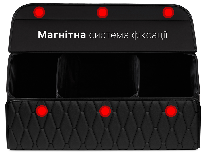 Автомобильный органайзер (саквояж) в багажник Mazda/Мазда черный размер L с премиум экокожи L0516 - изображение 2