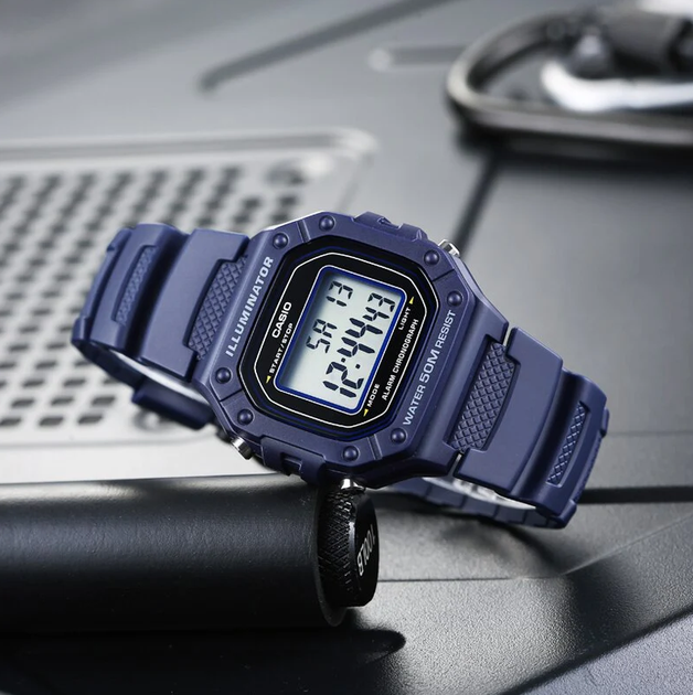 Наручные часы Casio W-218H-2A Темно - синий электронные - изображение 3